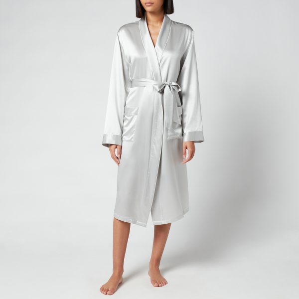 Lunar Silk Robe – Moonlight Grey - L-XL