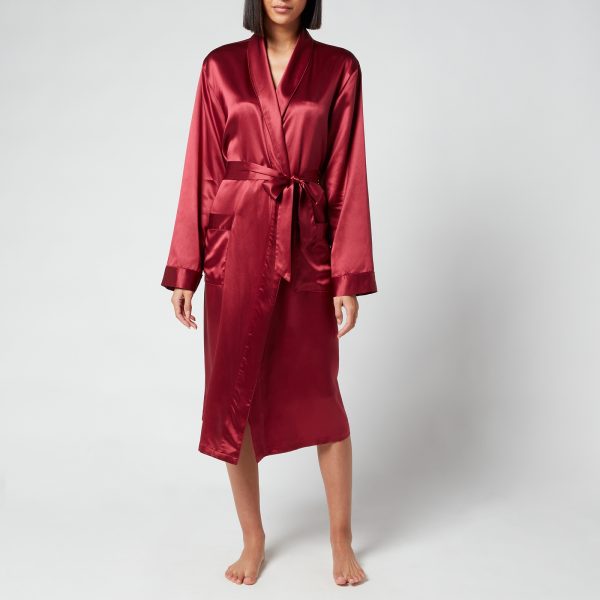 Lunar Silk Robe – Claret Rose - L-XL