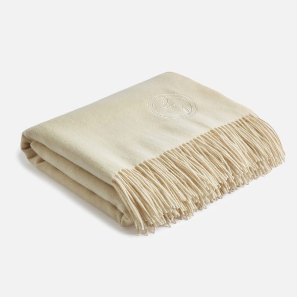 Cream Wool Throw