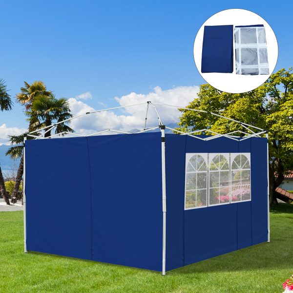 Outsunny 3m Gazebo with Exchangeable Side Panels, Window Feature, Outdoor Event Shelter, Blue - Image 2