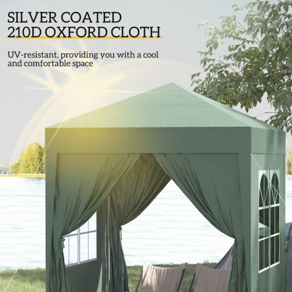 Outsunny Waterproof Pop Up Gazebo Canopy, size (2 x 2m)-Green   Aosom UK - Image 5