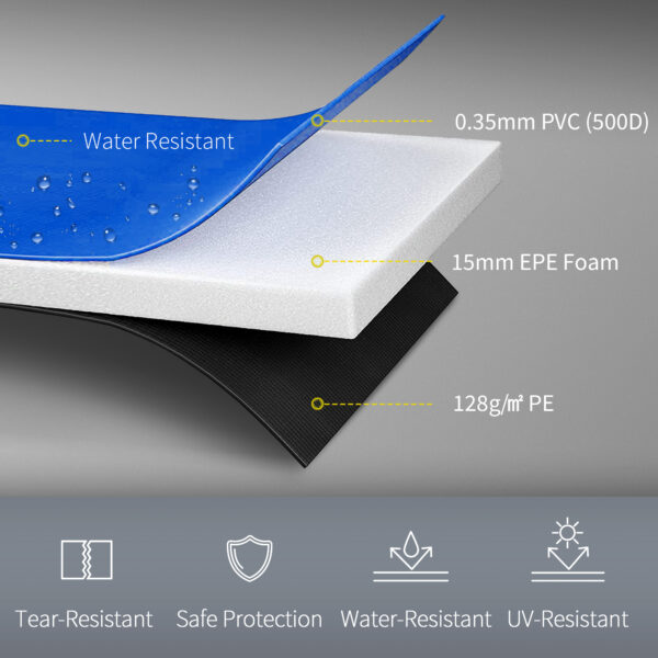 HOMCOM Trampoline Safety Surround: Multicoloured Foam Padding, UV-Resistant, Snug Fit for 10ft Trampolines   Aosom UK - Image 4