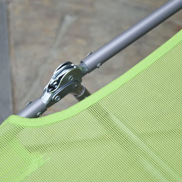 Outsunny Adjustable Sun Lounger: Reclining Garden Relaxer with Adjustable Back, Green - Image 8