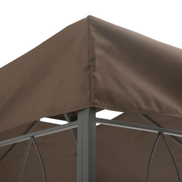 Outsunny Gazebo Replacement Roof Canopy, 3x4m, 2 Tier UV Protection Top Cover, Brown, for Garden Patio (TOP ONLY)   Aosom UK - Image 9