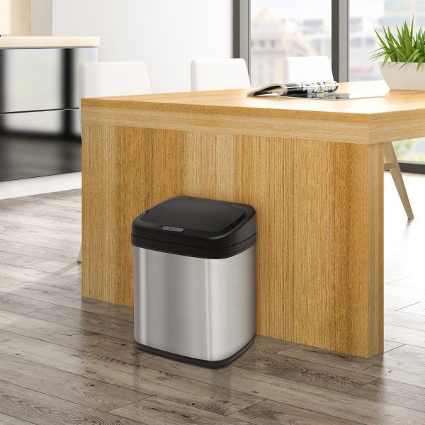 HOMCOM 20L LUXURY Automatic Sensor Dustbin Kitchen Waste Bin Rubbish Trashcan Auto Dustbin Stainless Steel with Bucket 33*25*42.5CM   Aosom UK - Image 2