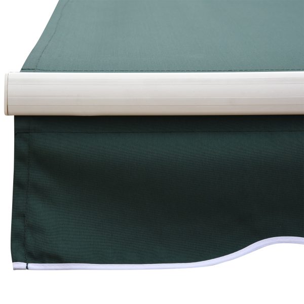 Outsunny Manual Retractable Garden Patio Awning, Sun Shade Shelter with Winding Handle, 2.5m x 2m, Green   Aosom UK - Image 9