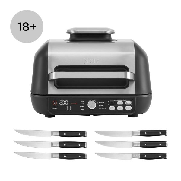 Ninja Foodi MAX Pro Health Grill and Steak Knives Bundle - AG651STEAK - Image 2