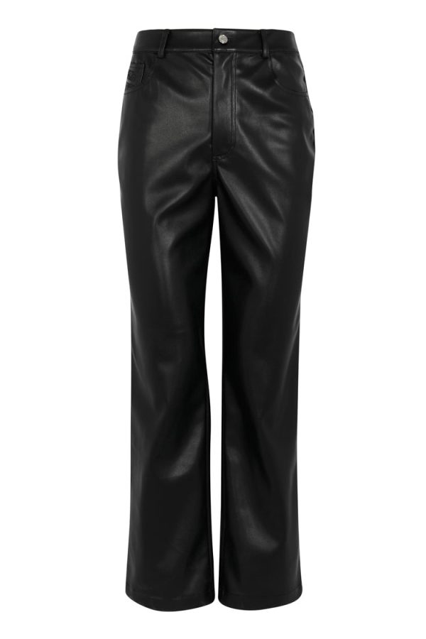 Women's Vegan Leather Trousers in Black, Size 16 by Never Fully Dressed - Image 11