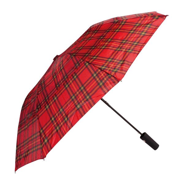 Windproof Umbrella Red Tartan (41cm/16in long)