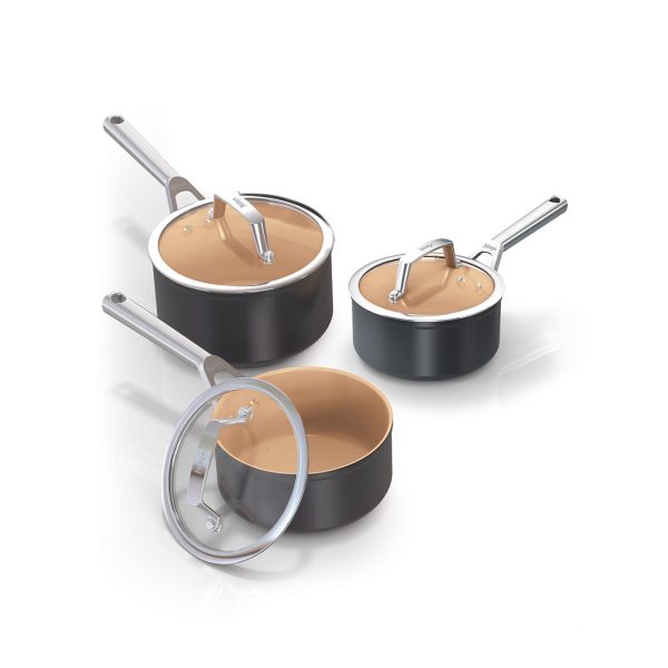 Ninja Extended Life Ceramic 3-Piece Saucepan Set CW93000UK - Image 2