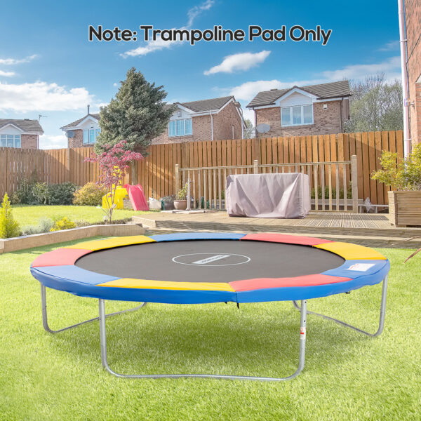 HOMCOM Trampoline Safety Surround: Multicoloured Foam Padding, UV-Resistant, Snug Fit for 10ft Trampolines   Aosom UK - Image 2