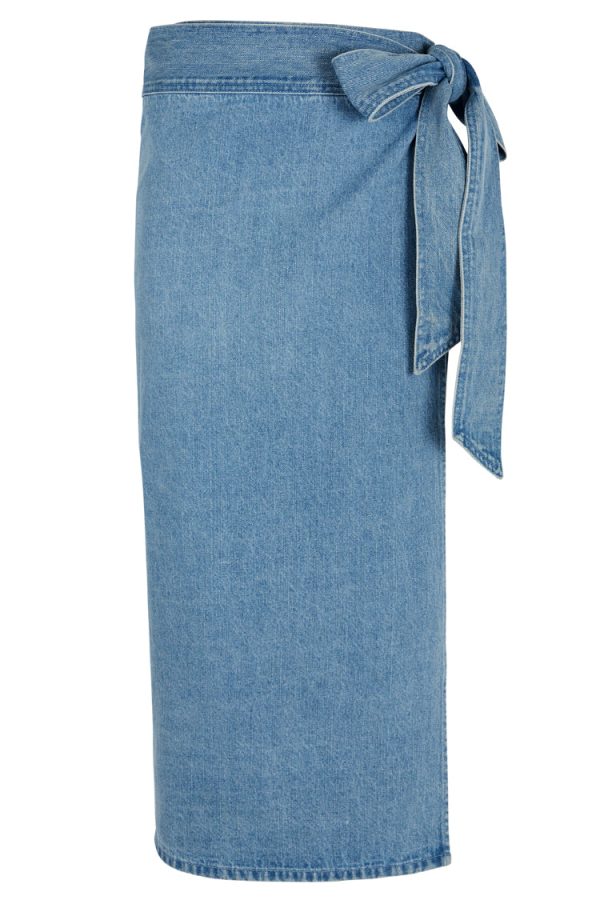 Women's Denim Jaspre Skirt in Blue, Size 28 by Never Fully Dressed - Image 11