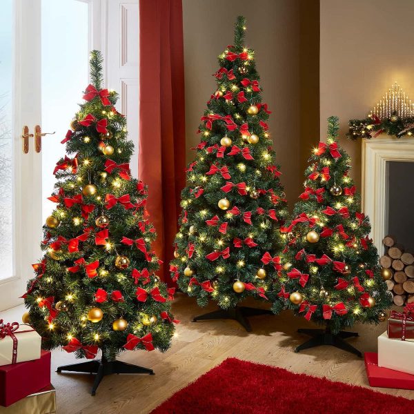 Pop-Up Christmas Tree 183cm, 4 detachable feet, 3m cable