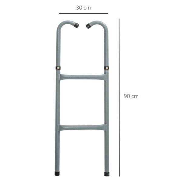 HOMCOM Trampoline Ladder, Easy Access, Durable Metal Construction, Suitable for 8/10ft Trampolines - Image 3