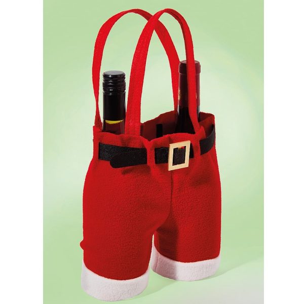 Pack Of 2 Santa Bottle Holders