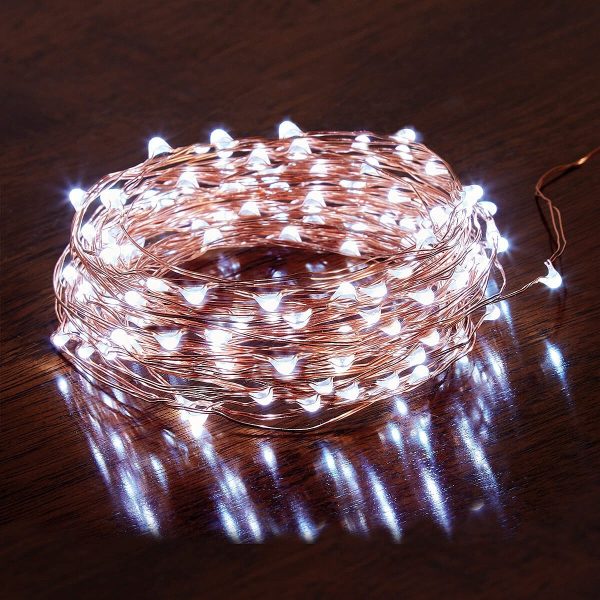 Copper Wire Lights 100 LEDs 10m