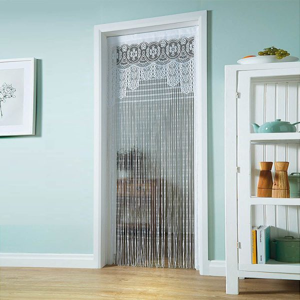 Lace Door Curtain L200 xW90.2cm