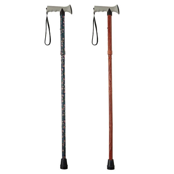 Wood Comfort Grip Walking Stick Wood H83-93cm