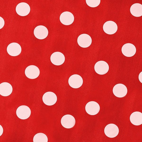 Pvc Wipe Clean Table Cloth 135cm Round in Red Spot