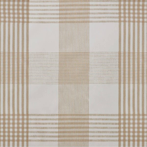 Pvc Wipe Clean Table Cloth 137cm Square in Latte Check