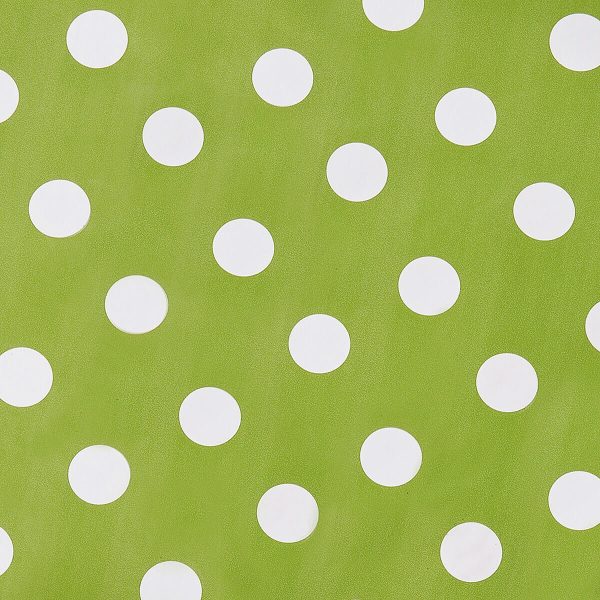 Pvc Wipe Clean Table Cloth 137X228cm in Green Spot