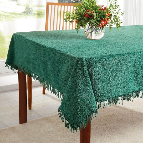 Chenille Tablecloths Gold Rectangle Large 132 x 230cm