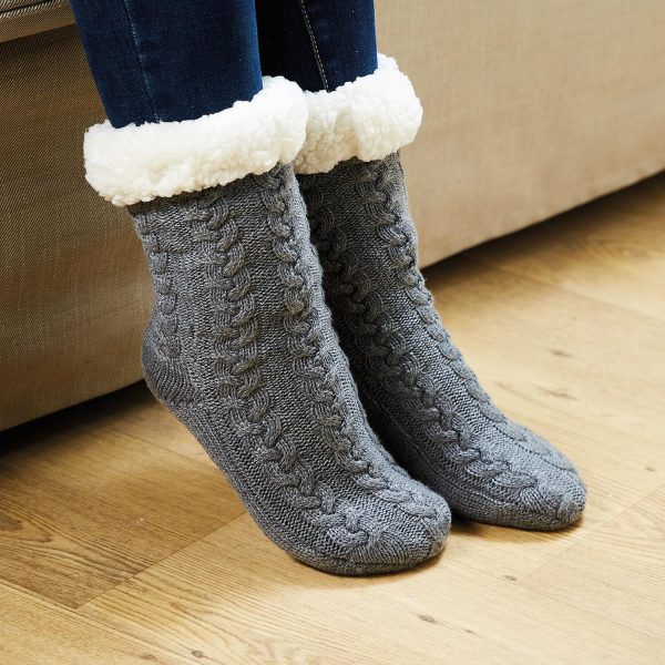 Cuddle Slipper Socks White