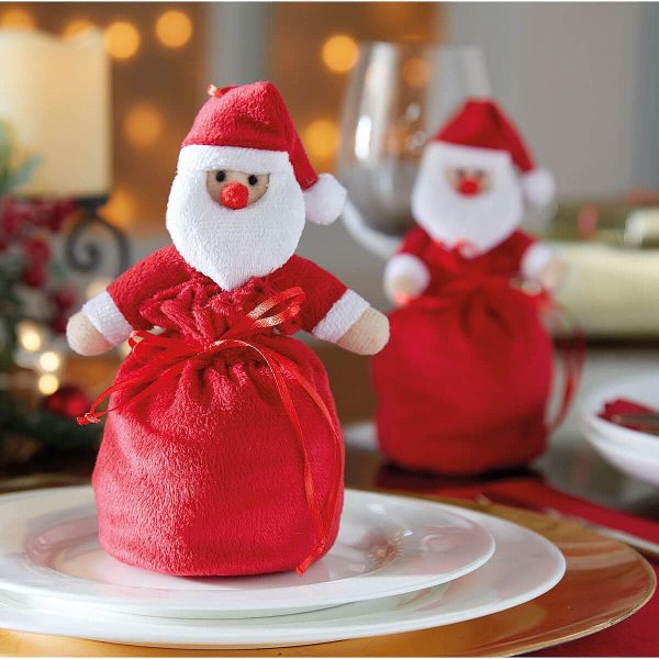 Santa Sacks Set of 6 L19cm