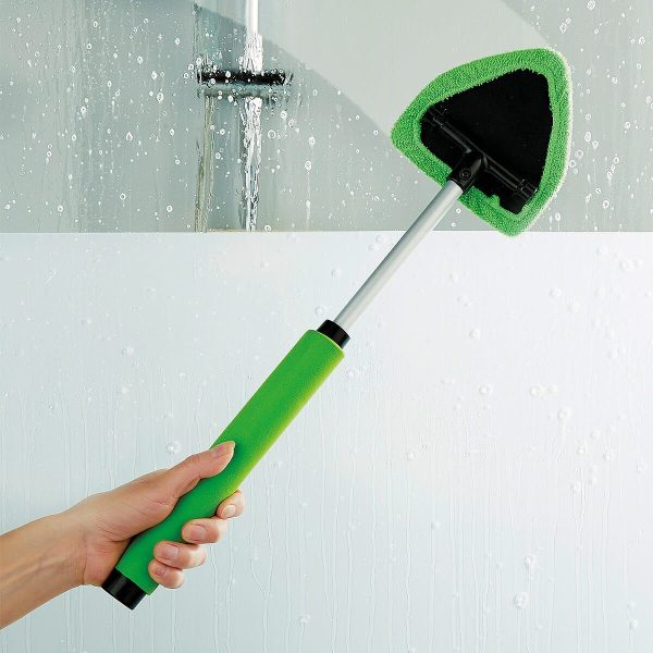 Extendable Window Cleaner Head 13x13.5cm Handle extends L33-60cm