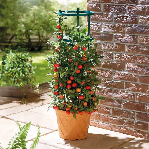 Tower Planter 30x30x100cm 10L capacity & 5-ring frame H118cm