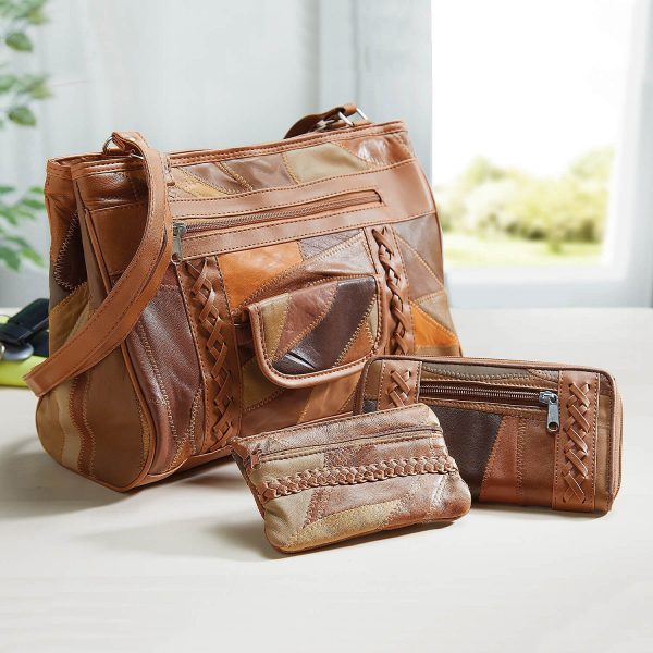 Patchwork Leather Bag Set of 3-Piece