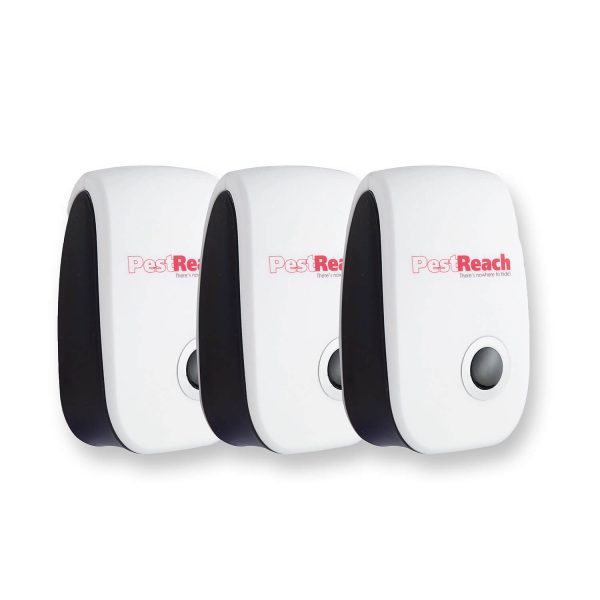 Ultrasonic Pest Repeller Pack of 3 H9cm x W5.5cm x D5.5cm