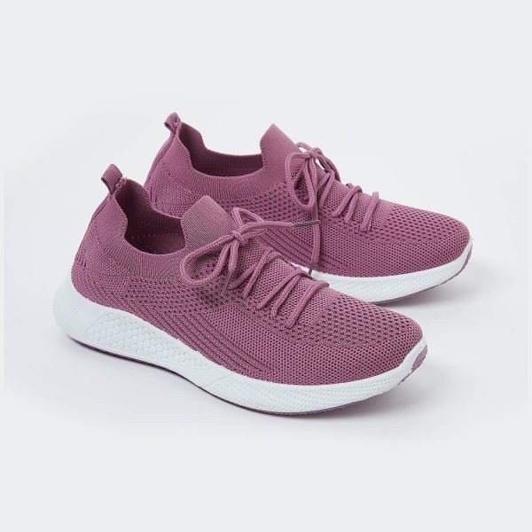 Ladies Airflow Slip-On Trainers Purple UK Size 5