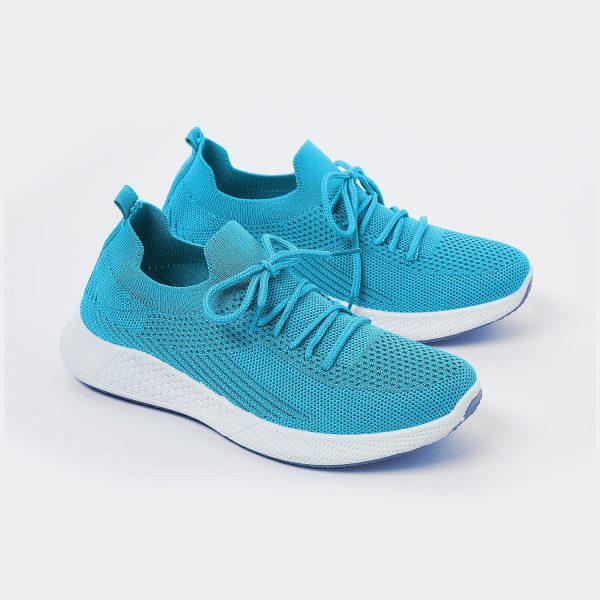 Ladies Airflow Slip-On Trainers Turquoise UK Size 5