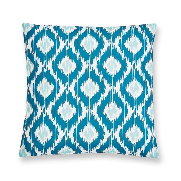 Pack of 2 Scatter Cushions, Aztec Teal, 45 x 45cm, Suitable for Outdoor Use, Water Resistant