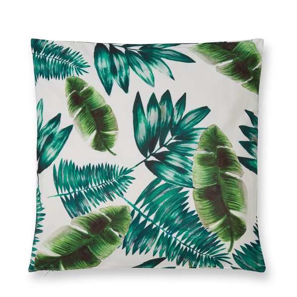 Outdoor Chair Cushions Leaf Print Pack 2 45 x 45cm