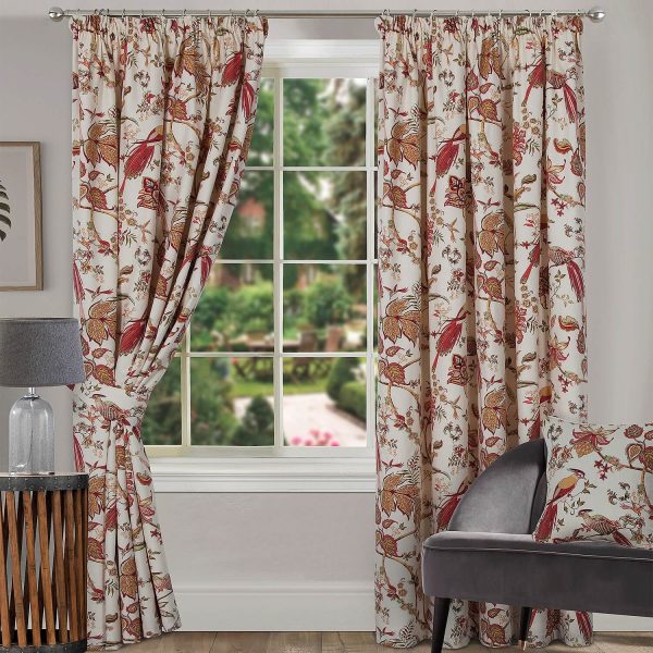 Kensington Curtains 90 X 90In in Terracotta