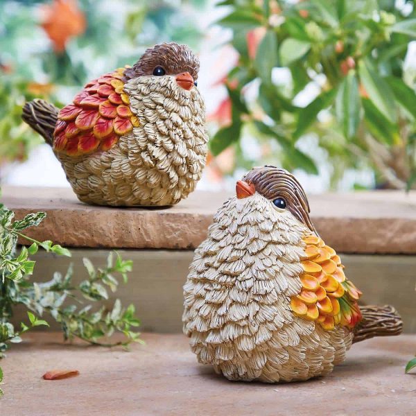 Autumn Birds Set of 2 H16 x W14 x D20cm