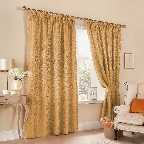 Buckingham Curtains Natural 65 X 90