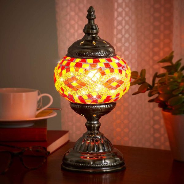 Table Lamp Handmade Marrakech Glass Mosaic Shade H28 Dia.13.5cm