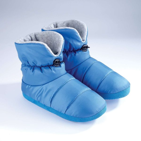 Slipper Boots - Quilted Memory Foam DUVet - Blue S