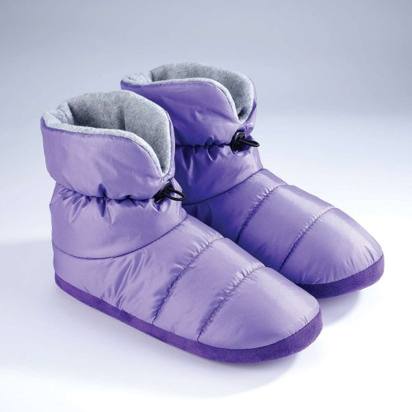 Slipper Boots - Quilted Memory Foam DUVet - Purple S