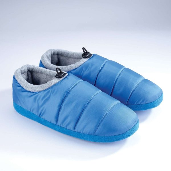 Mule Slippers - Quilted Memory Foam DUVet - Blue S