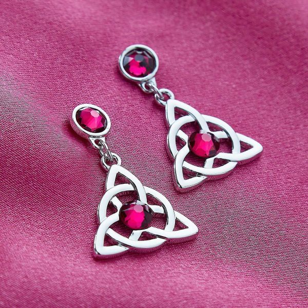 Celtic Birthstone Earrings November L46cm 2.2cm x2.8cm