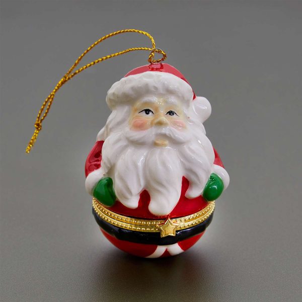 Santa Trinket Box H8 xW6 xD6cm