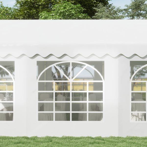 Outsunny 6m x 4 mParty Tents Portable Carport Shelter w/ Removable Sidewalls & Doors Party Tent Shelter Car Canopy - Image 9