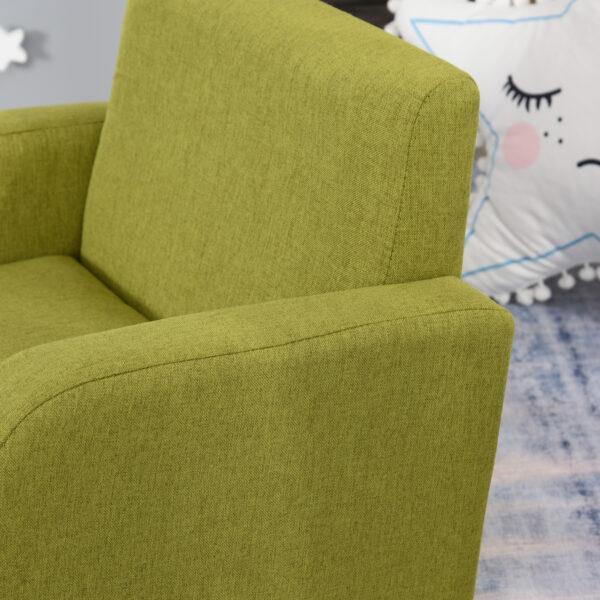 HOMCOM Children Armchair Mini Sofa Wood Frame Anti-Slip Legs High Back - Image 9