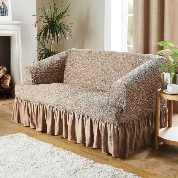 Sofa Cover Beige Width 70-80cm