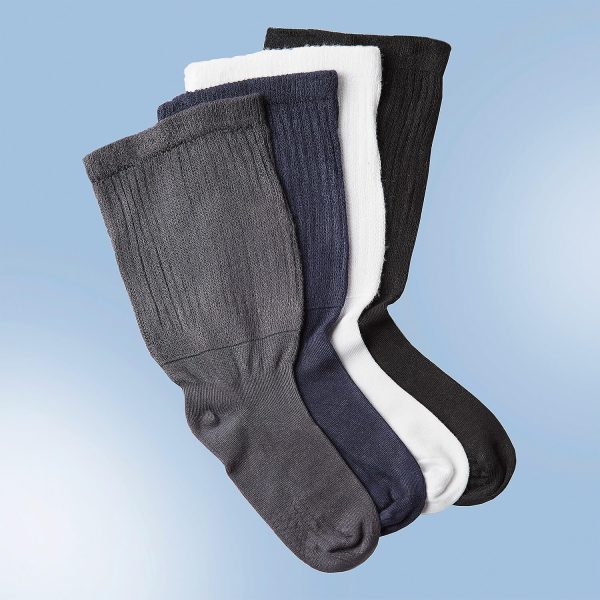 Mens Extra-wide Diabetic Socks Navy/White Size 6-11 Pack of 3