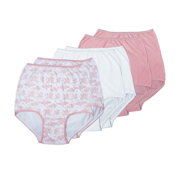 Mix Cotton Briefs Pack of 6 Pink Size 20